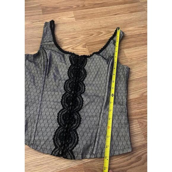 Y2K Charlotte Russe Corset Lace Tank Top Size Large - Picture 3 of 9